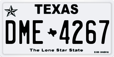 TX license plate DME4267