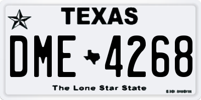 TX license plate DME4268