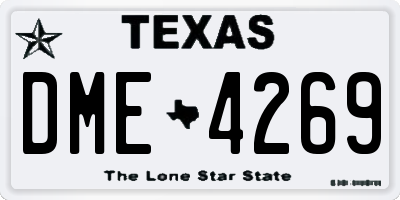 TX license plate DME4269