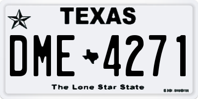 TX license plate DME4271