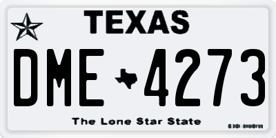 TX license plate DME4273