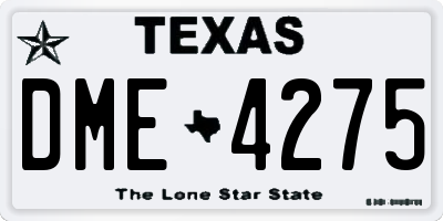 TX license plate DME4275