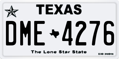TX license plate DME4276