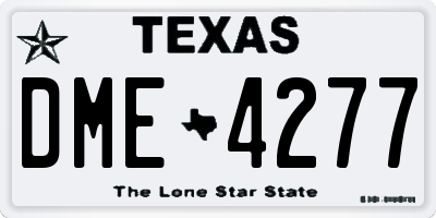 TX license plate DME4277