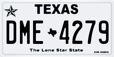 TX license plate DME4279
