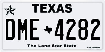 TX license plate DME4282