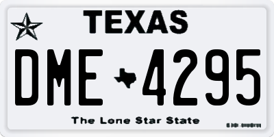 TX license plate DME4295