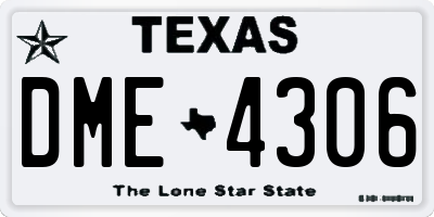 TX license plate DME4306
