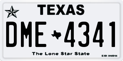 TX license plate DME4341