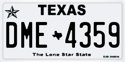 TX license plate DME4359