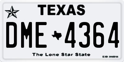 TX license plate DME4364