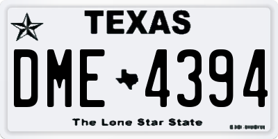 TX license plate DME4394