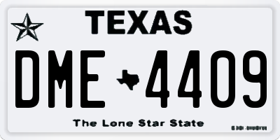 TX license plate DME4409