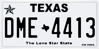 TX license plate DME4413
