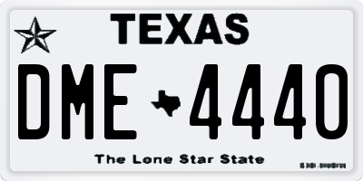 TX license plate DME4440