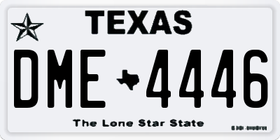 TX license plate DME4446