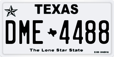 TX license plate DME4488