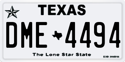 TX license plate DME4494