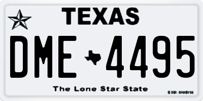 TX license plate DME4495