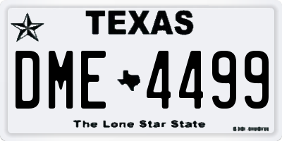 TX license plate DME4499