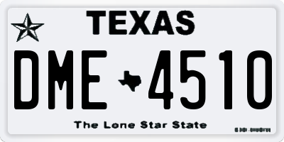 TX license plate DME4510
