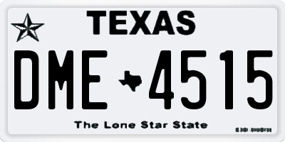 TX license plate DME4515