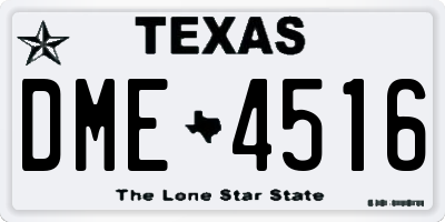 TX license plate DME4516
