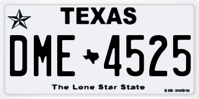 TX license plate DME4525