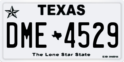 TX license plate DME4529