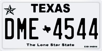 TX license plate DME4544