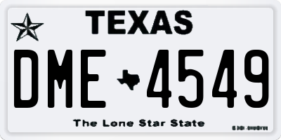 TX license plate DME4549