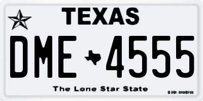 TX license plate DME4555