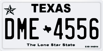 TX license plate DME4556