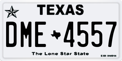 TX license plate DME4557