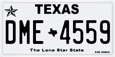 TX license plate DME4559