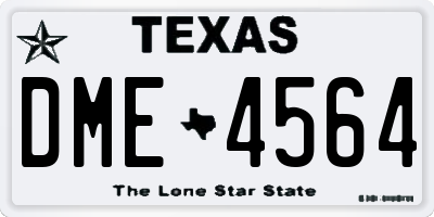TX license plate DME4564