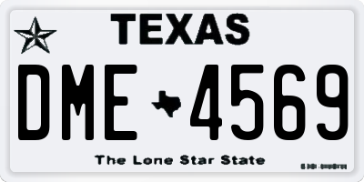 TX license plate DME4569