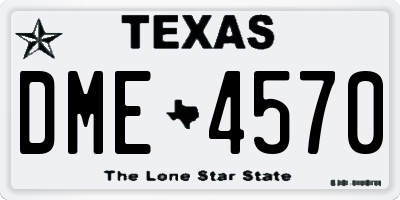 TX license plate DME4570