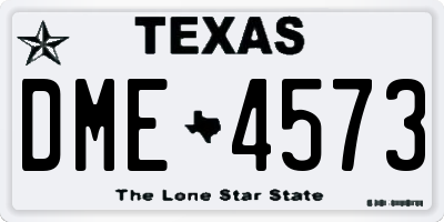 TX license plate DME4573