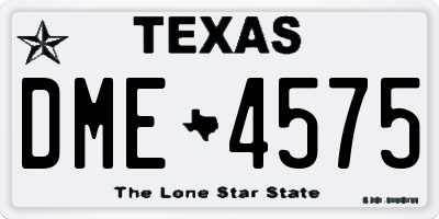 TX license plate DME4575