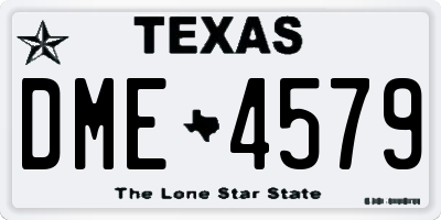 TX license plate DME4579