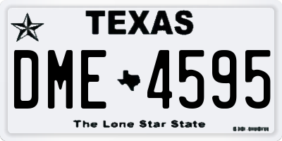 TX license plate DME4595