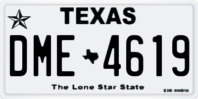 TX license plate DME4619
