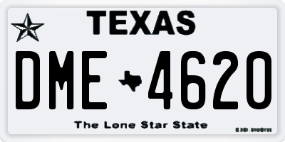 TX license plate DME4620