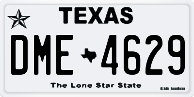 TX license plate DME4629