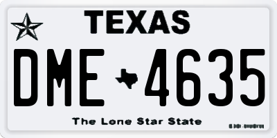 TX license plate DME4635