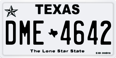 TX license plate DME4642