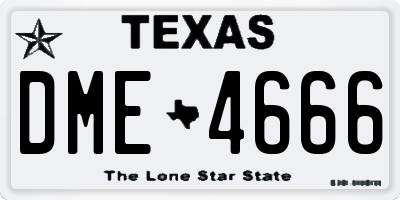 TX license plate DME4666