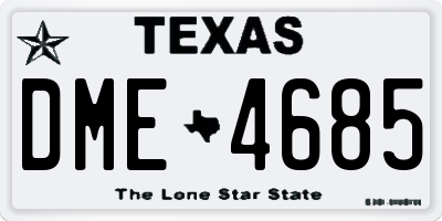 TX license plate DME4685