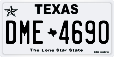 TX license plate DME4690